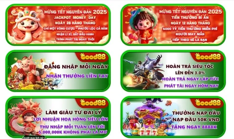 Khuyến Mãi Tại Good88: Tăng Tỷ Lệ Thắng Cược Hấp Dẫn 1 Vô vàn các chương trình khuyến mãi tặng hội viên tại nhà cái Good88