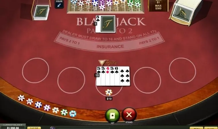 Giao diện chơi Blackjack tại Good88